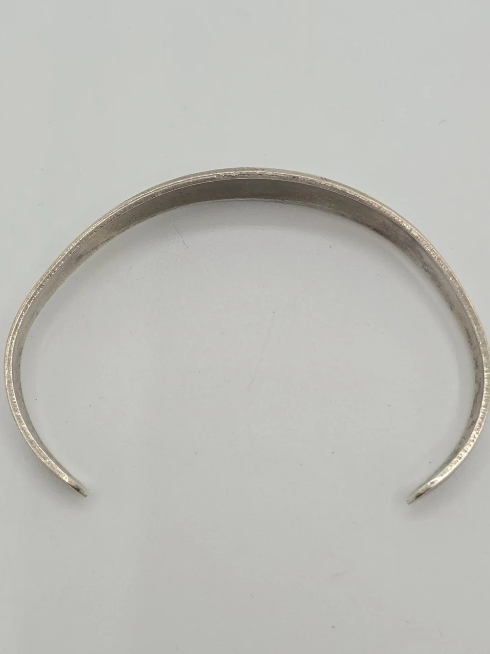 VTG 925 Sterling Cuff Bracelet Silver Italy Engraved Leaf 17.8g, 7